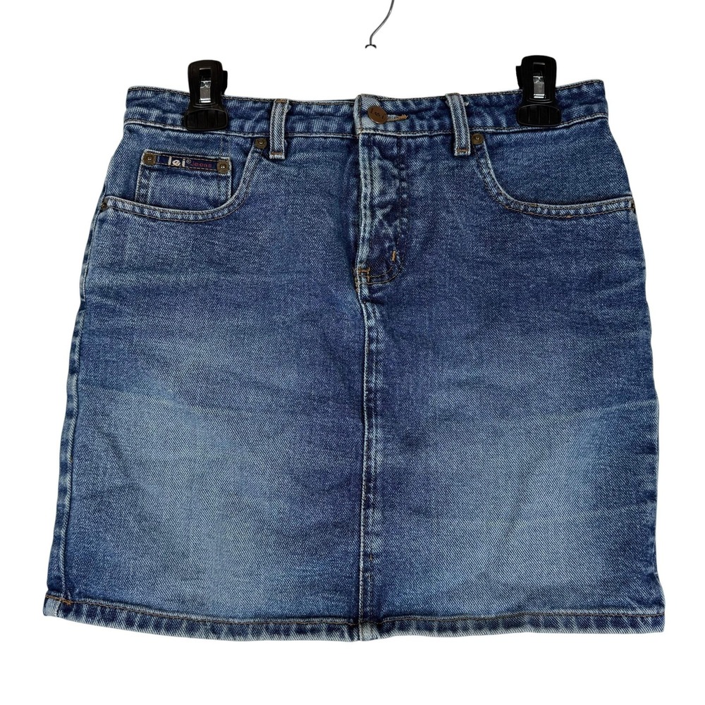 L.e.i. Denim Mini Skirt‎ Juniors 5 Blue Jean Straight Five Pocket Casual